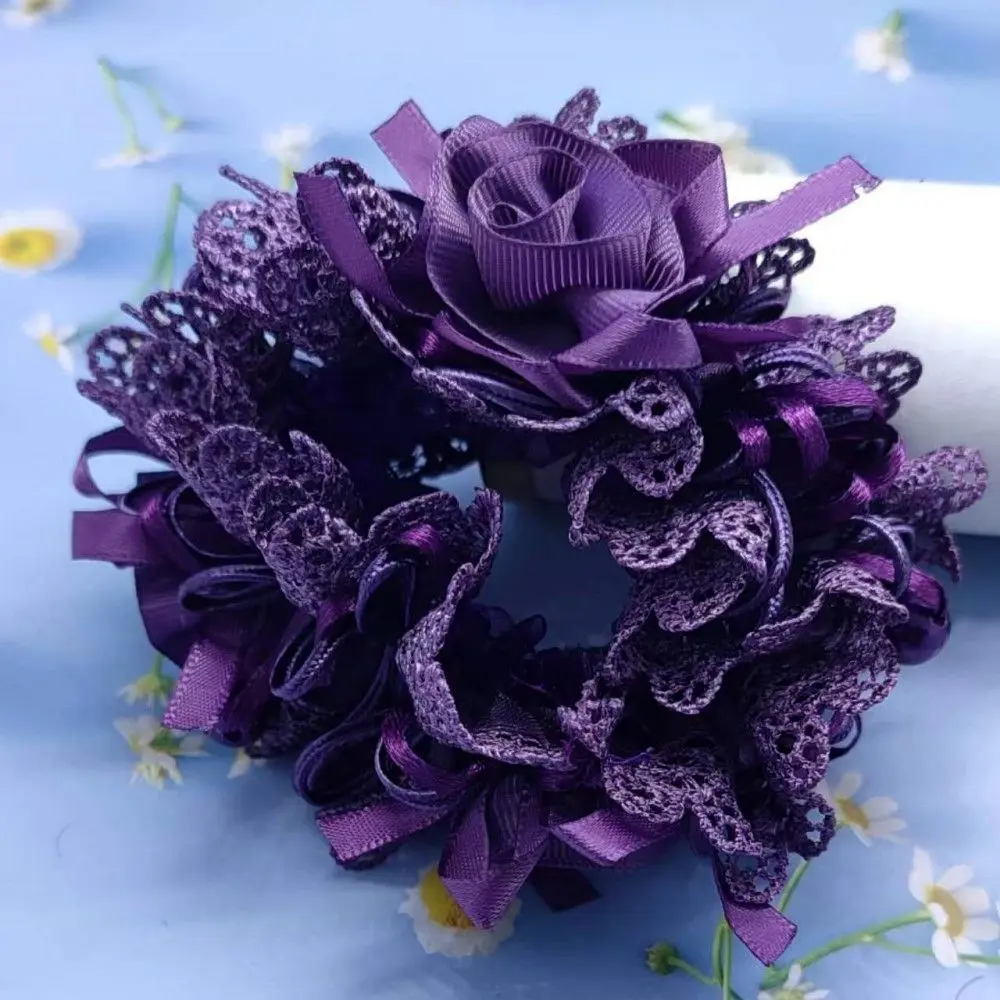 Hair Scrunchies Head Flower Rubber Elastics    Pезинки для Bолос   Accesorios Para El Cabello  Hair Accessories for Women