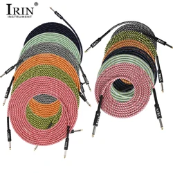  IRIN 3/6/10M Guitar Cable Wire Cord Bass Electric Box Audio Cable Guitar Noise Reduction Line Color Braided Shielded Cable
