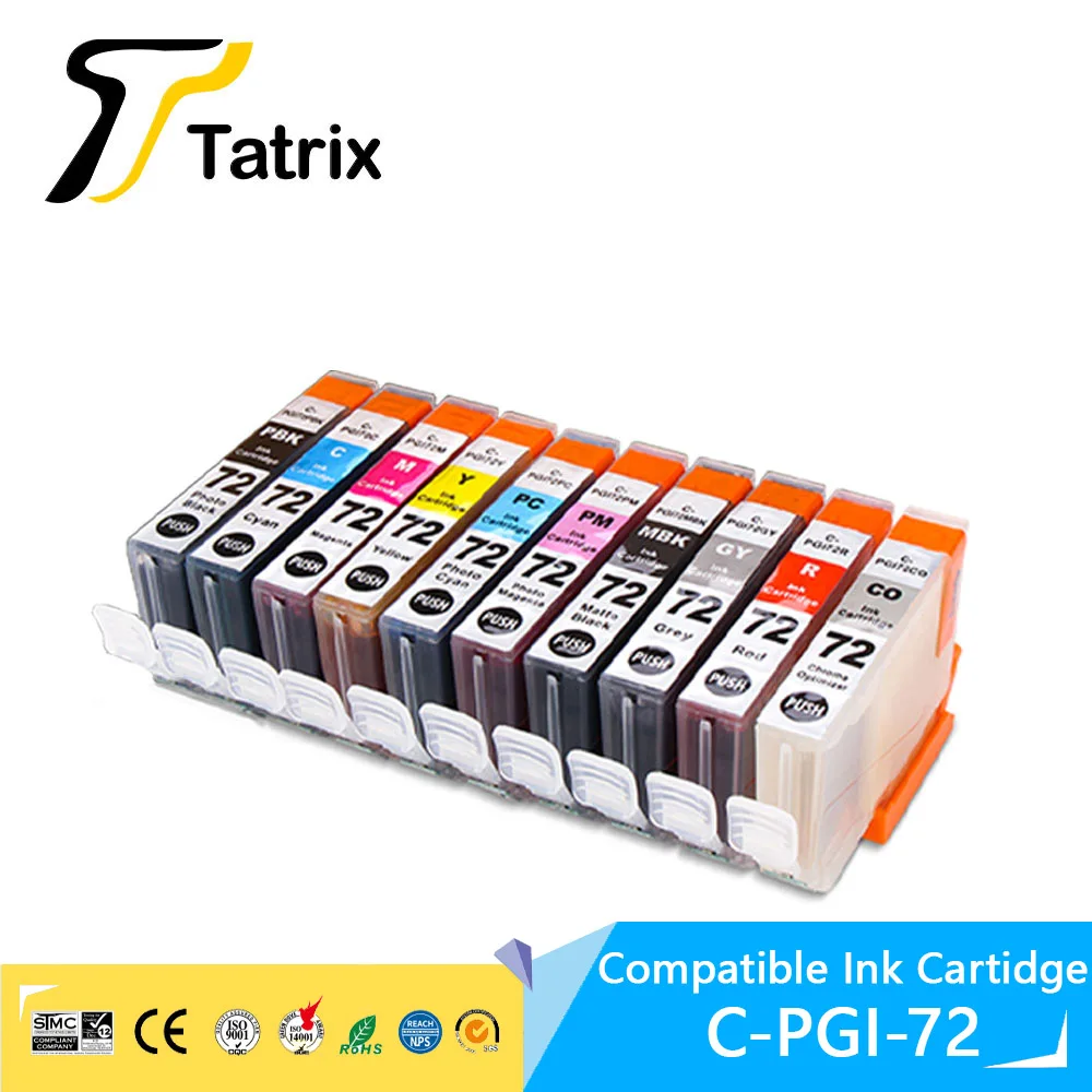 Tatrix PGI72 PGI-72 Color Compatible Printer Ink Cartridge for Canon PIXMA Pro-10 Pro 10 PRO-10S PRO 10S Printer