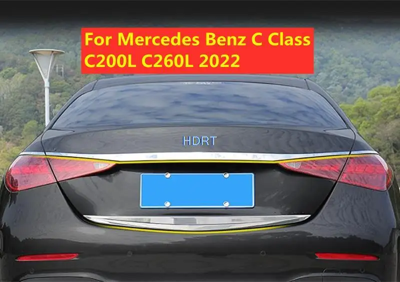 

Полоса для багажника заднего бампера автомобиля для Mercedes Benz C Class C200L C260L 2022, защитная накладка из нержавеющей стали для задних ворот