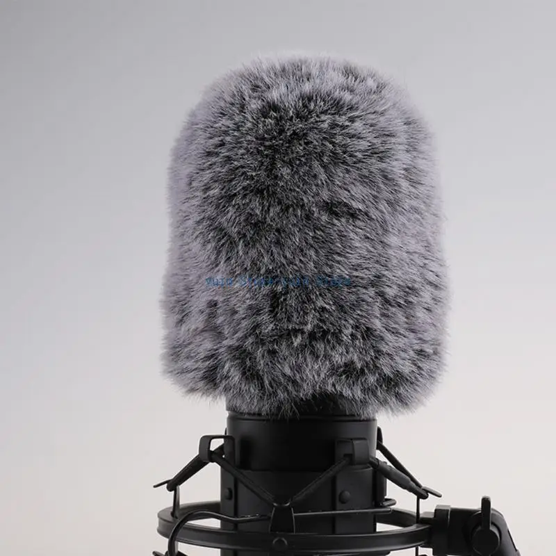 X7XB Artificial Fur Windscreen Microphone Cover Fuzzy Guard For AT2020 Microphone