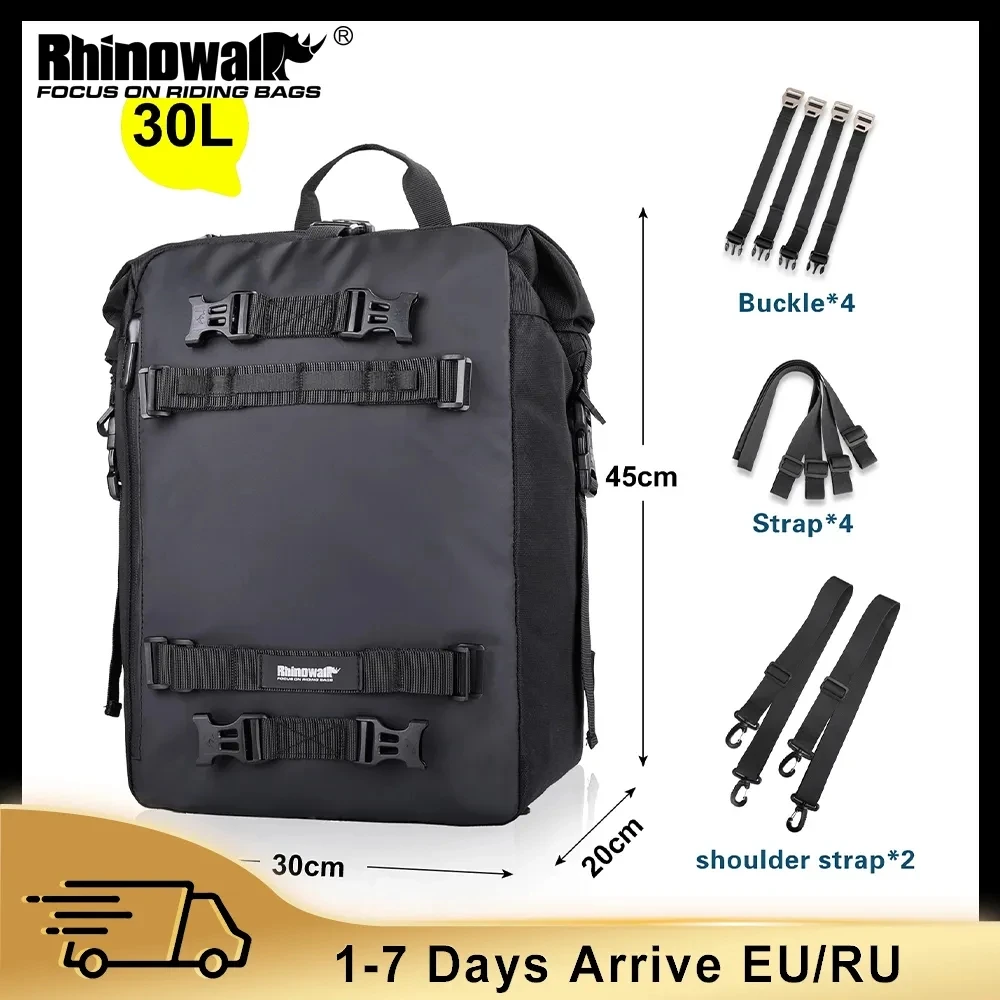 

Rhinowalk Motorcycl Tail Bag Carrier Bags Rider Luggage 10L 20L 30L Multiple Purposes Moto Tail Pack Backpack Moto Saddle Bag