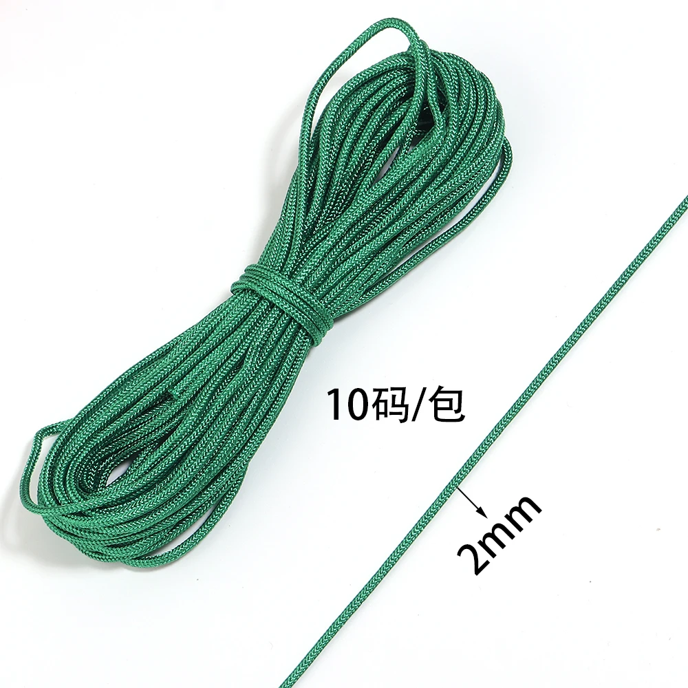 10 Yards bunte Kordel, weiches, handgewebtes Nylonfaden-Seil, Schnur, Riemen, Halskettenseil für die Schmuckherstellung, für Paracord-Armband – Detail 1