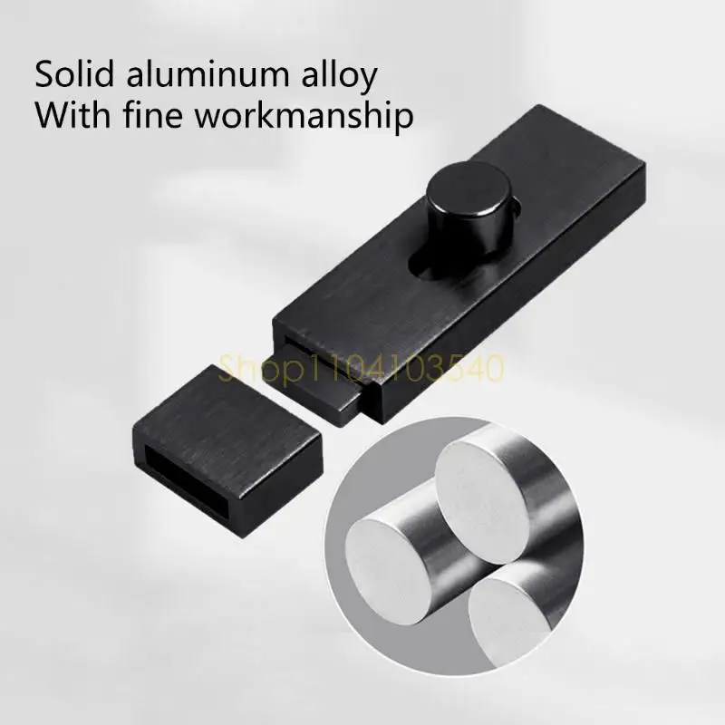 02DC Robustes Aluminium -Türhaken mit einfachen Designs Dool -Riegel für DIY -Enthusiasten