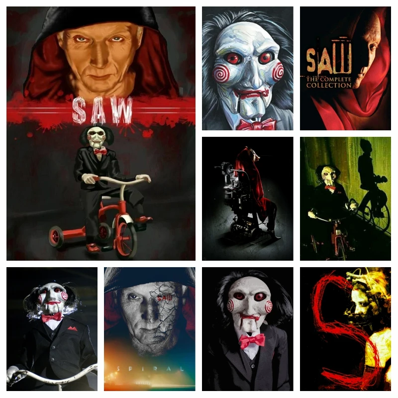 

Classic Horror Film Saw Billy Puppet Diamond Embroidery Painting 5d Full Drills Cross Stitch Kit Handmade Art Home Decor