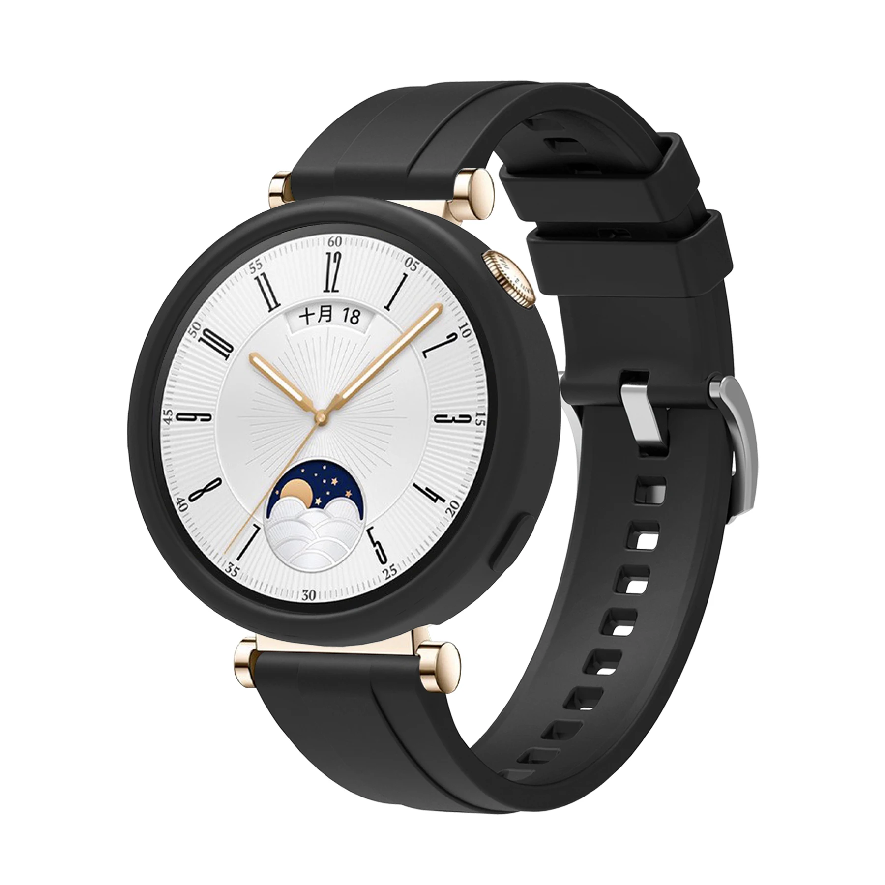 Silicone Protective Case + Strap For Huawei Watch GT4 41mm Smart Watch Band