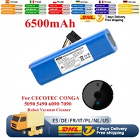 6500mAh Batterie de Remplacement pour Conga 5090, 6090, 6490 y 7090,5490 14.8V Li-ION Batterie Aspirateur Robot