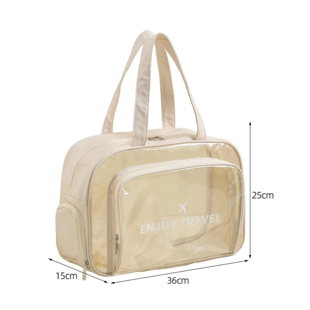 

2026 New Dry Wet Separation Fitness Bag Transparent Swimming Bag Travel Handheld Beach Bag Large Capacity Waterproof Toilet Bag