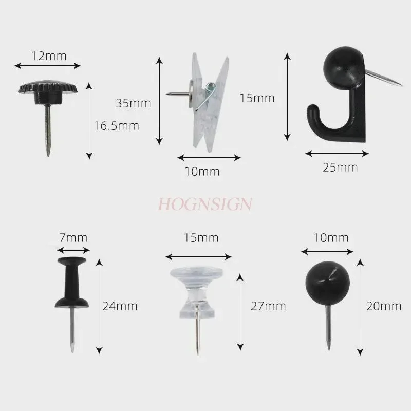 

5 Office Accessories,Push Pins Set, Thumb Tacks Map Pins, Tacks,Types Pushpins Thumbtacks for Cork Board Bulletin Boards