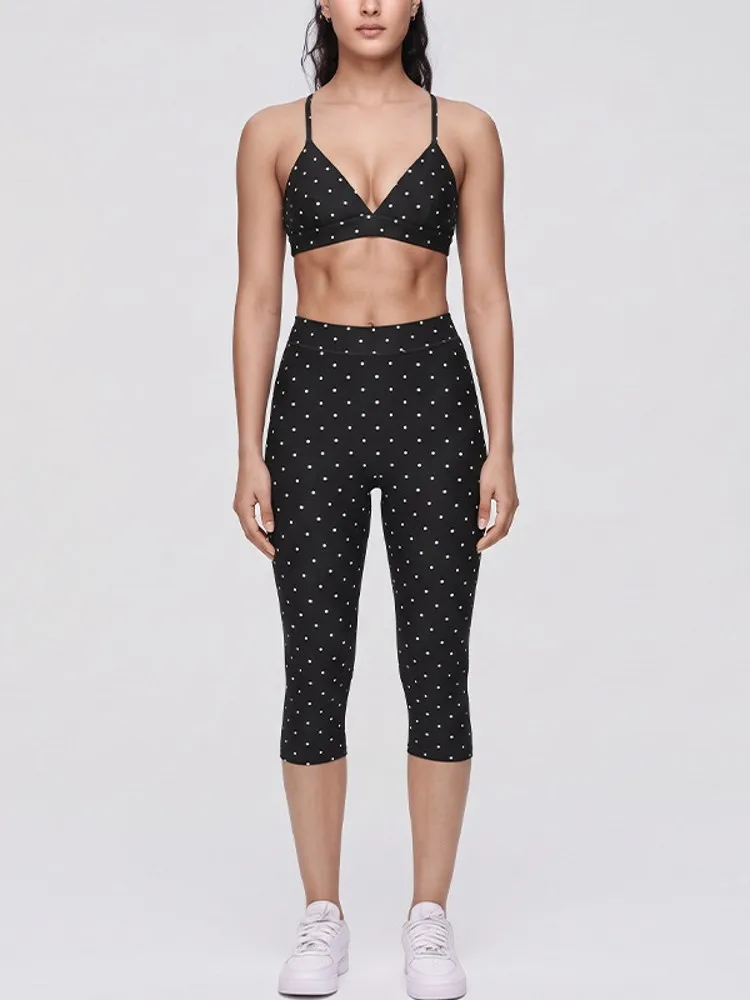 2 Piece Sets Women Quick-Dry Sports Set V-Neck Sleeveless Top Pants Running Fitness Workout Athletic Wear Tracksuit Sportswear