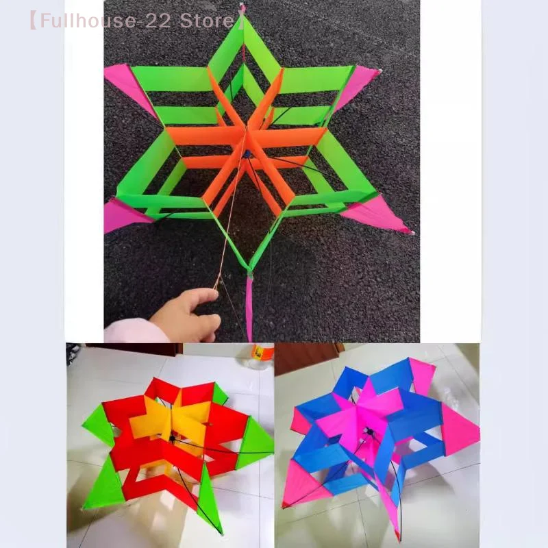 【MAX-22】1개 야외 피크닉 해변 공원 여행용 장난감 새로운 스타일 3D 꽃 연 어린이 성인용 날기 쉬운 매화 연