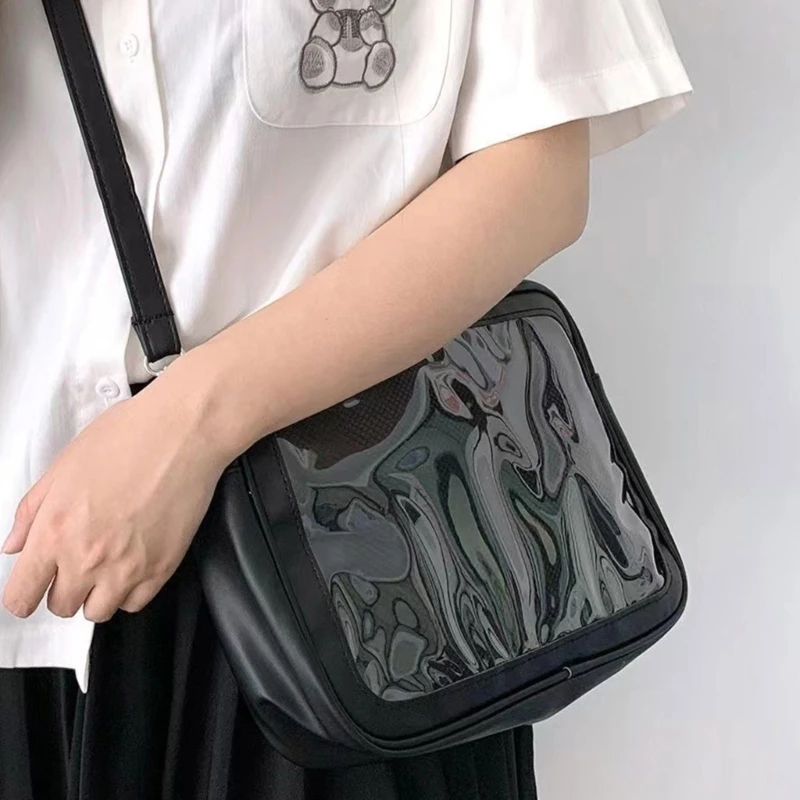 Women Ita Bag Ladies Japanese Shoulder Bag Girls Transparent Crossbody Bag Student Uniform Bag