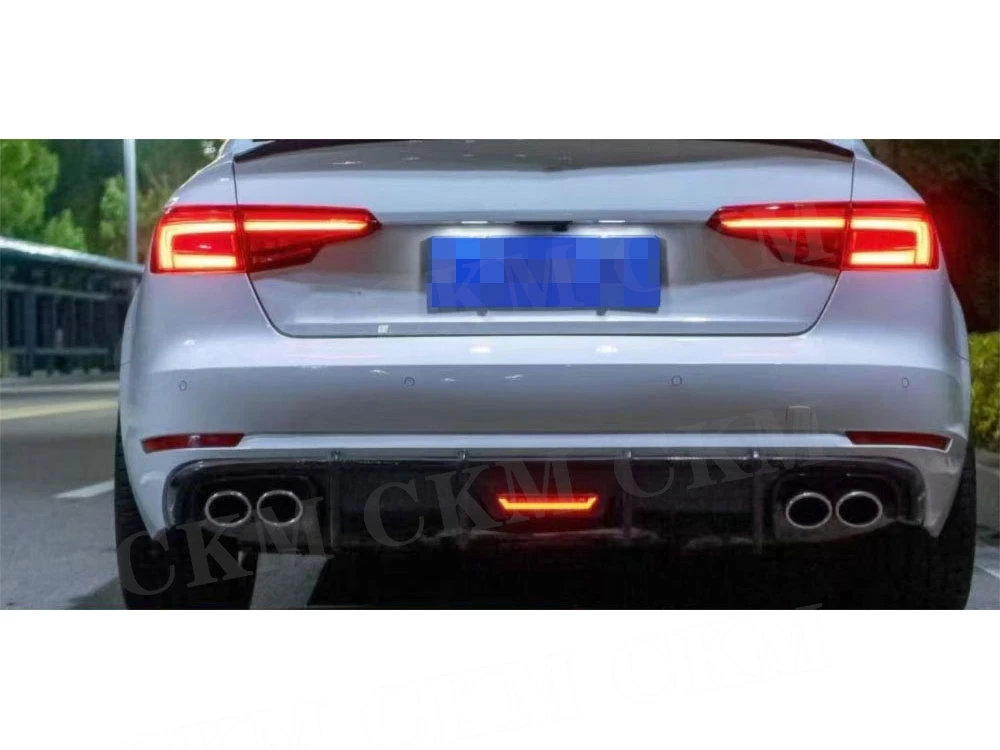 

Carbon Fiber Rear Bumper Lip Diffuser Spoiler For Audi A4 S4 B9 Standard 2017-2019 Rear Diffuser ABS Body Kits Accessories