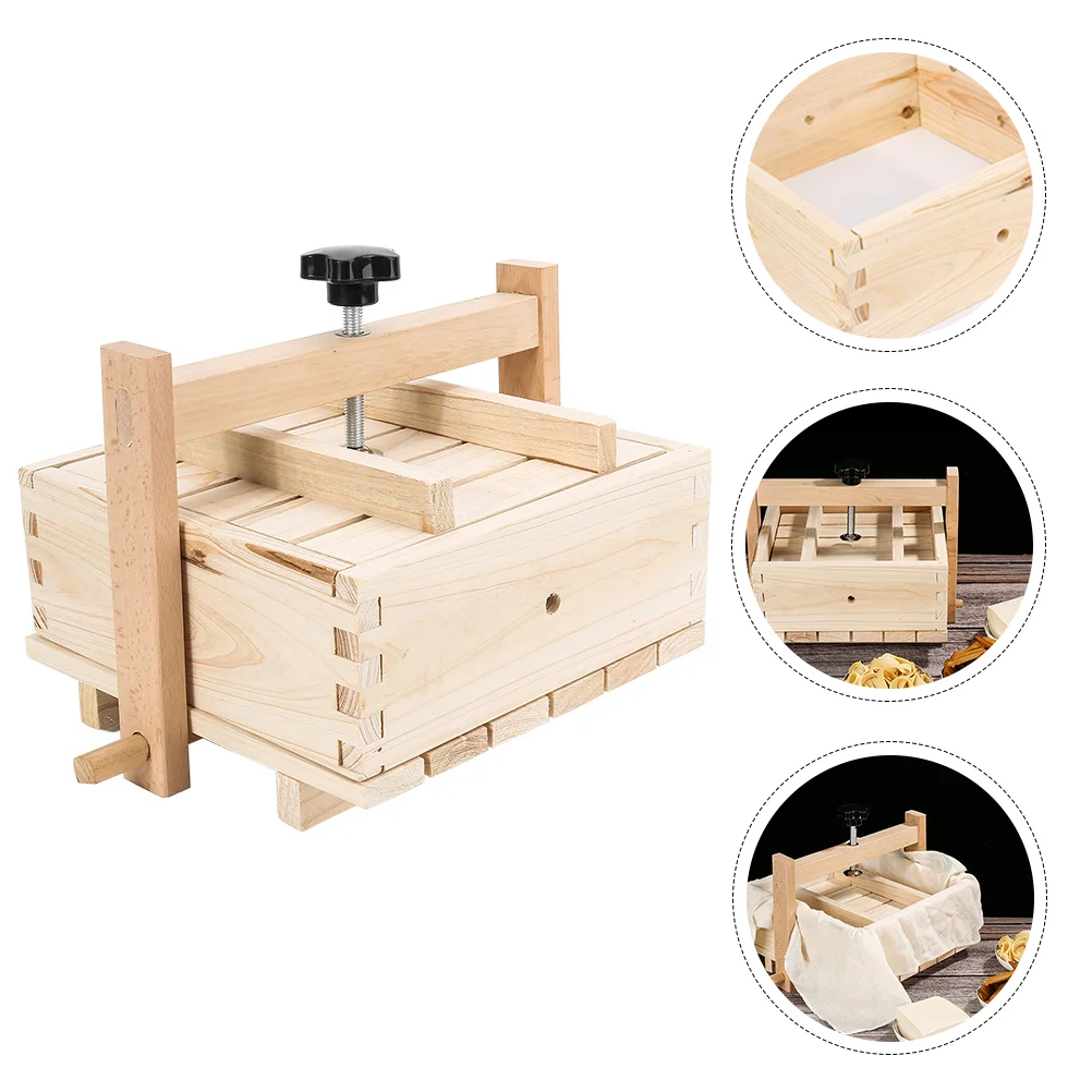 Tofu Maker Press Presser Kit Wood Home Making Wooden Mold Safe Drainer Dishwasher Super Make Tool Extra Firm