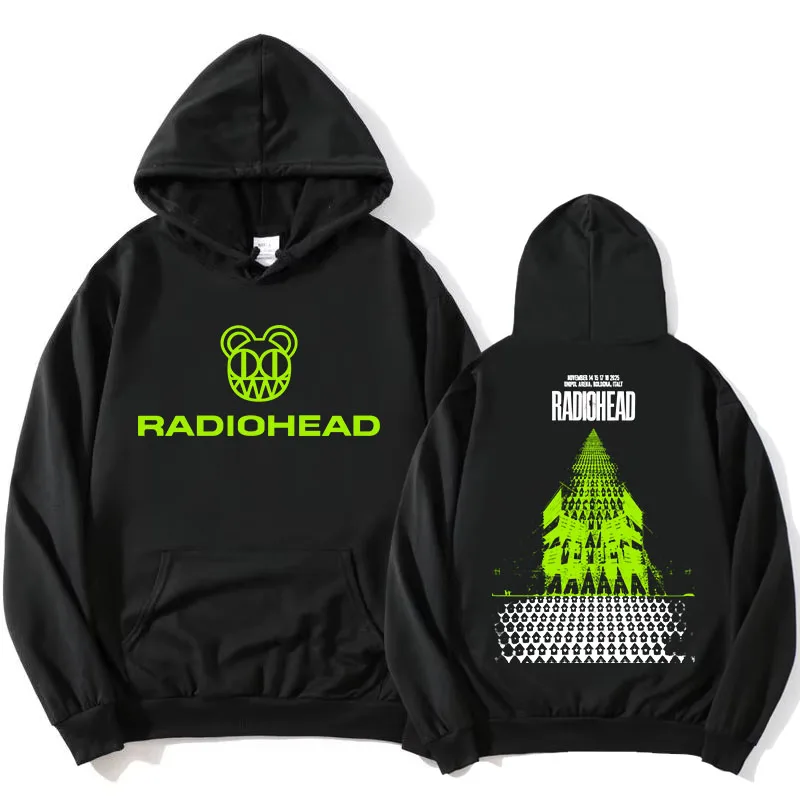 روك باند راديوهيد جولة 2025 نوفمبر هوديس الصوف الشتاء طويلة الأكمام قمصان سويت شيرت بقلنسوة موضة عادية الرجال/النساء البلوفرات