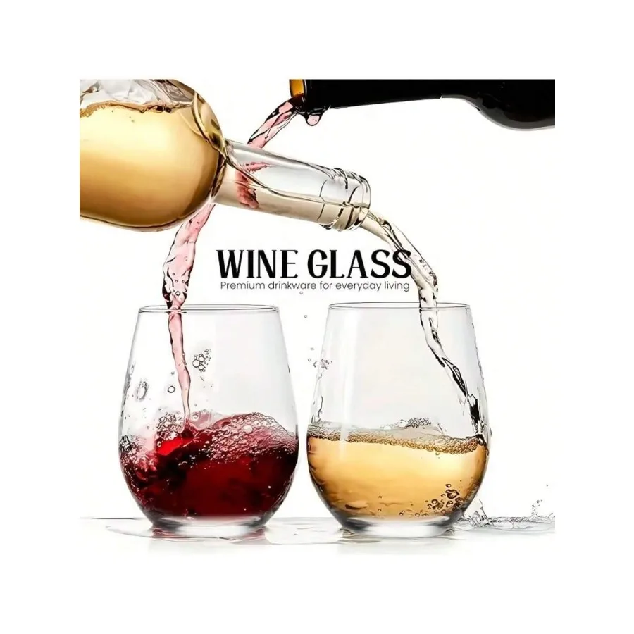 

550ml Stemless Wine Glass A Crystal-Clear Wine Glass Suitable For Red Wine, Champagne, And Cocktails; Perfect For Home Bars And