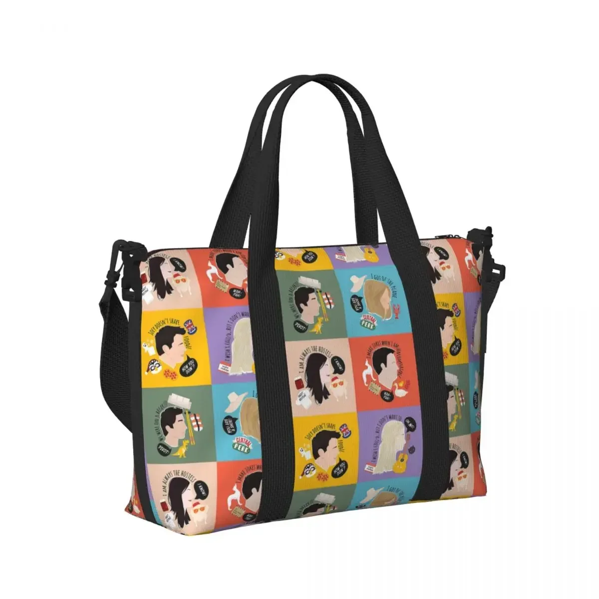 

Friends TV Beach Travel Bag Large Capacity Tote Bags for Gym Yoga Women Shopping Duffle Shoulder Bag