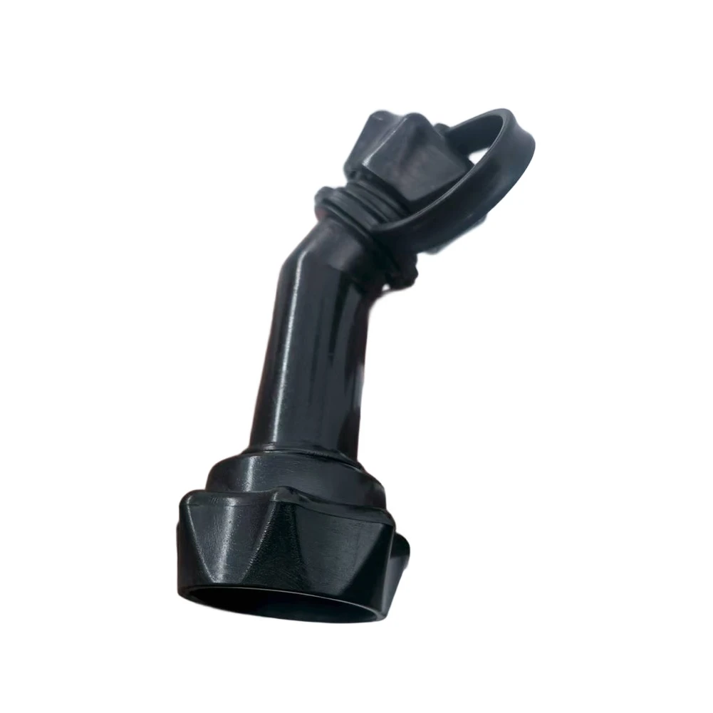 Auslaufsicherer Kunststoff-Verschlussauslauf für Doppelkanister. Entwickelt für bequeme Installation und kontrollierten Durchfluss