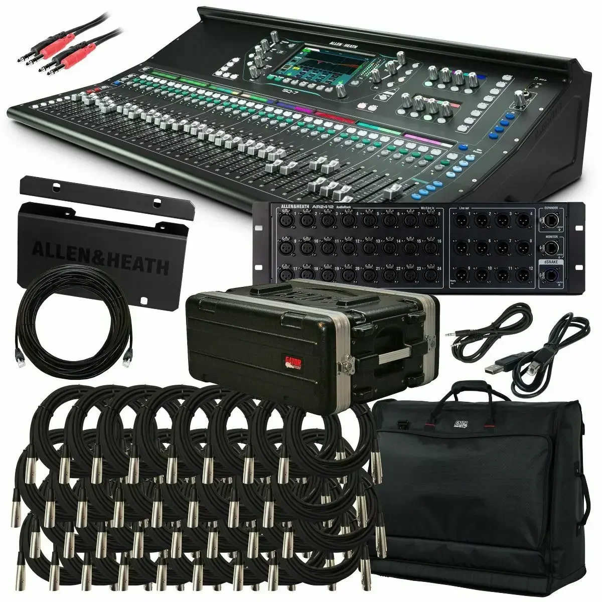 خصم مبيعات الصيف على مبيعات الخصم Allen & Heath SQ-7 جهاز مزج رقمي ذو 48 قناة و36 حافلة مع 32+1 خافتات آلية