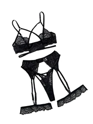 MUZISKAT Personalità della moda Nuovo Onlyfan Anello in acciaio Reggiseno Maglia di pizzo Sexy Tessitura incrociata Hollow Lingerie erotica Cintura appesa