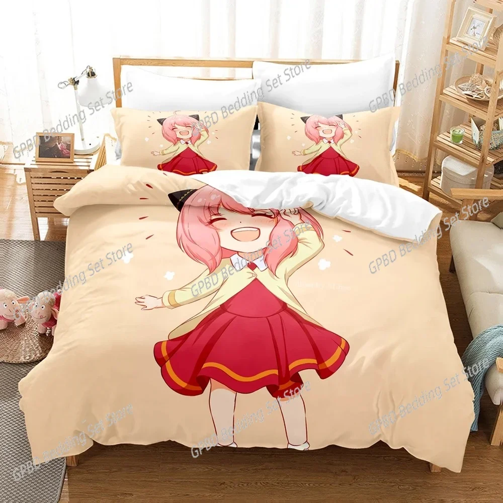 

SPY×FAMILY Bedding Set Anime Quilt Cover Single Double Queen King Size With Pillowcase Boys Girls Bedspread