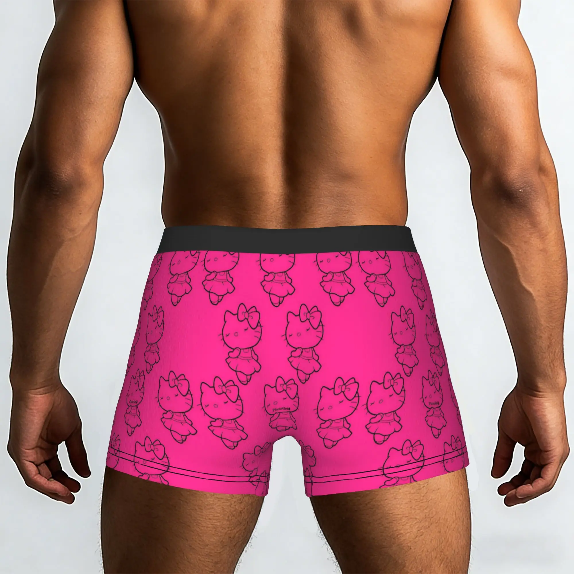 Custom Cat-Cartoon Boxers Shorts Men Anime Cartoon Briefs Underwear Fashion Underpants