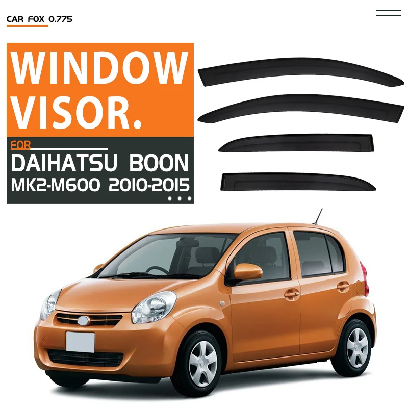 

For Daihatsu Boon M300 M600 2004-2015 Plastic Window Visor Vent Shades Sun Rain Deflector Guard For Daihatsu Boon M300 M600