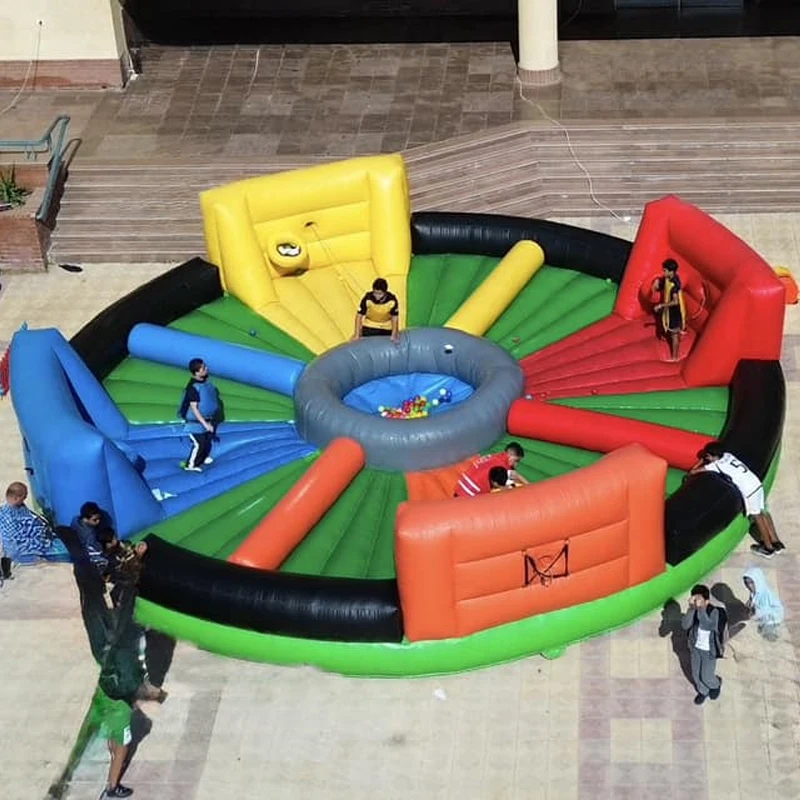 Inflatable Trampoline Inflatable Obstacle Multiplayer Game Equipment Factory Price Size Can Be Customized