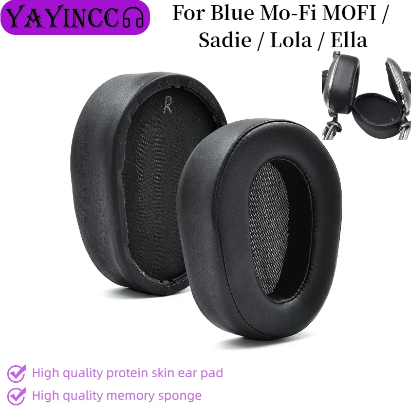 

YAYINCC 1Pair Replacement Earpads Cushion for Blue Mo-Fi MOFI / Sadie / Lola / Ella Earphone and earmuff repair accessories
