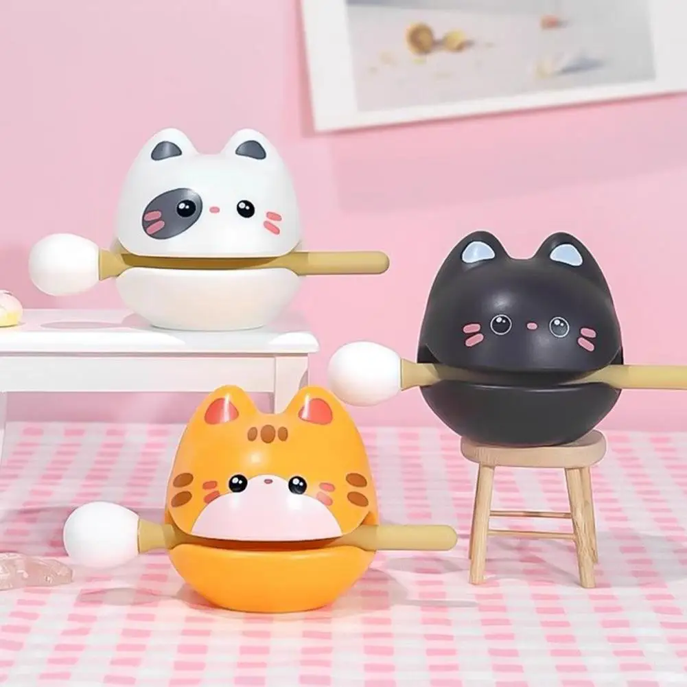 Meditation Wooden Fish Wooden Fish Toy with Mallet for Stress Relief Meditation Cartoon Design for Kids Adults Zen Drum