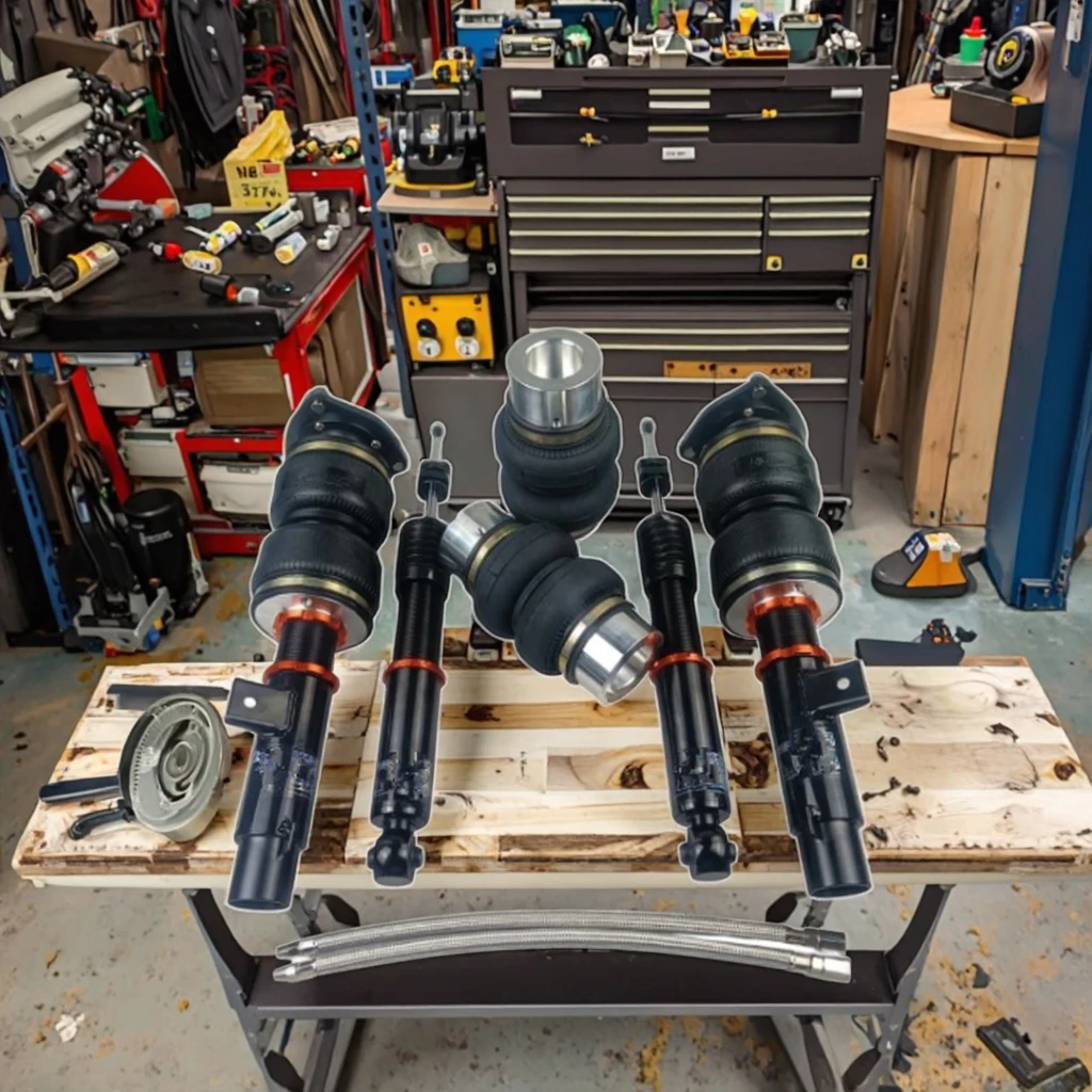 Para A1 (2021+) Kit de suspensión neumática con puntal de aire y amortiguador 32 amortiguación ajustable acero + aluminio + Material de goma