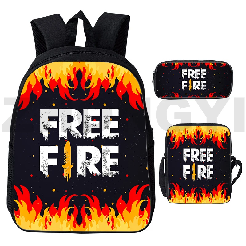 Fashion Travel Bag Free Fire Garena Schoolbags 3Pcs/Set Sac A Dos Japan Anime 3D Backpack Men Free Fire Rucksack Pencil Case