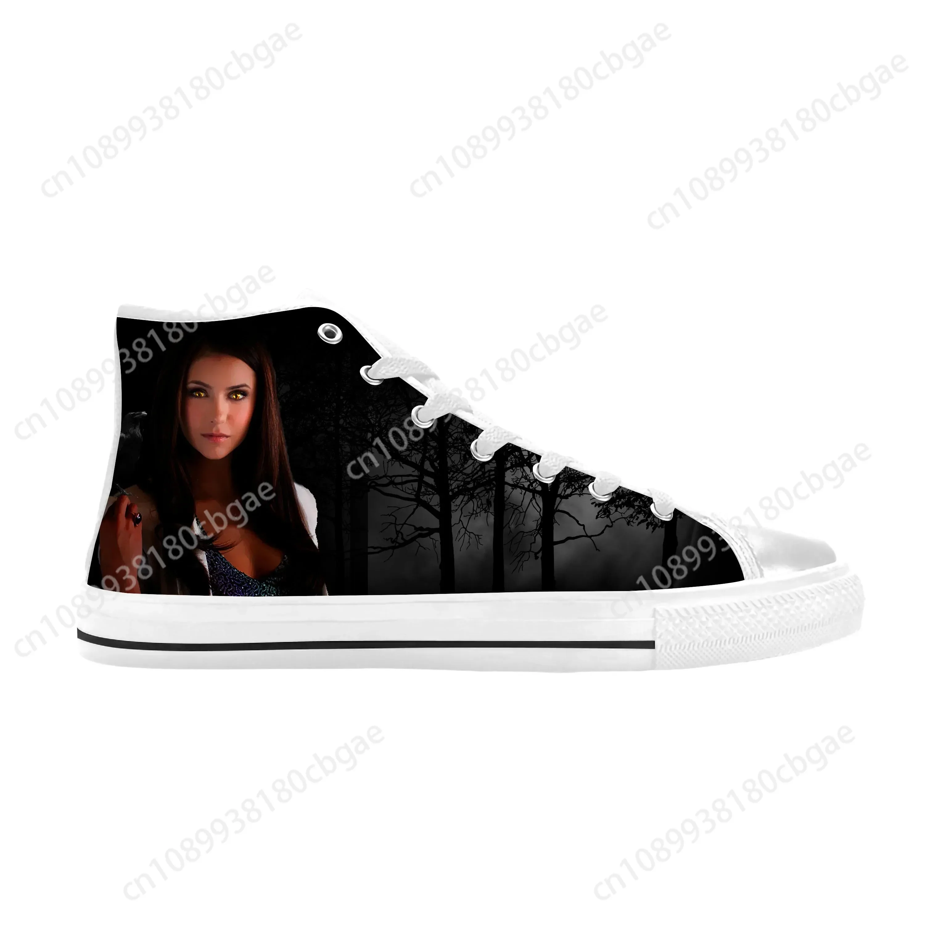 The Vampire Diaries Elena Gilbert Fashion Popular Casual Cloth Shoes High Top Comfortable Breathable 3D Print Men Women Sneakers