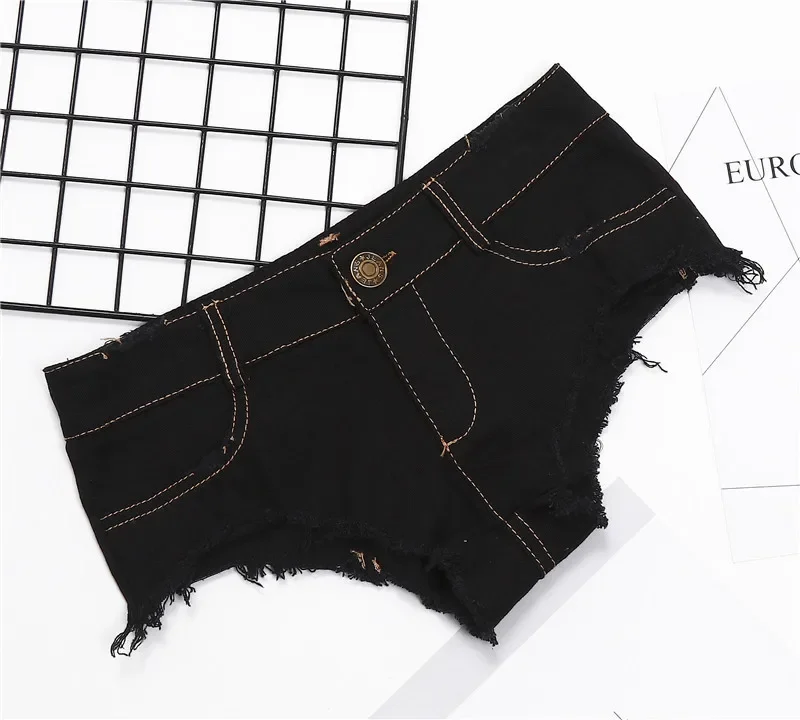 Sexy Women Tassel Low Rise Waist Hot Short Sexy Denim Booty Sexy Jeans Shorts Vintage Cute Micro Mini Short Club Wear Fashion