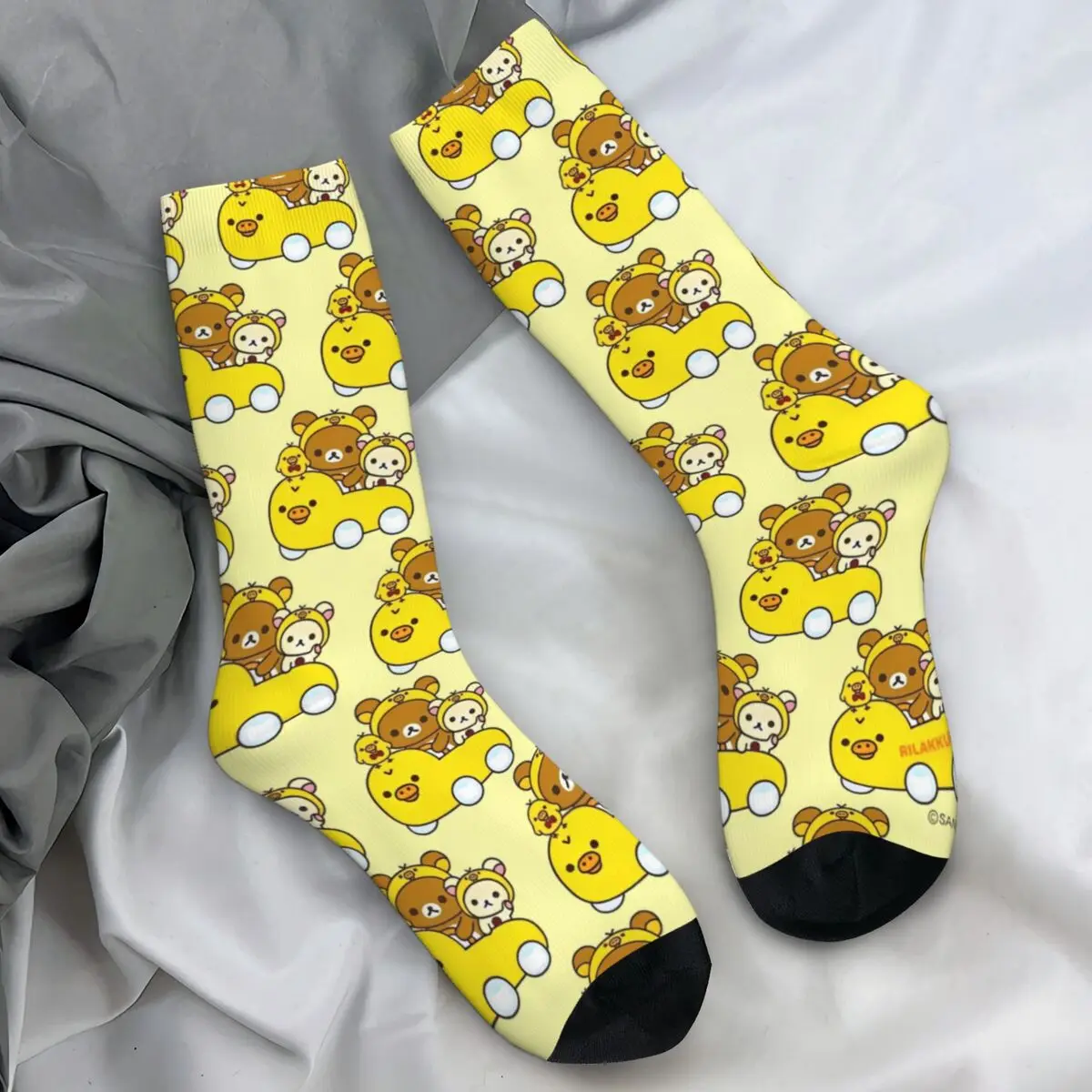 

Couple Socks Cartoon Rilakkuma Anime Girls Stockings Winter Casual High Quality Socks Graphic Running Anti-Slip Socks