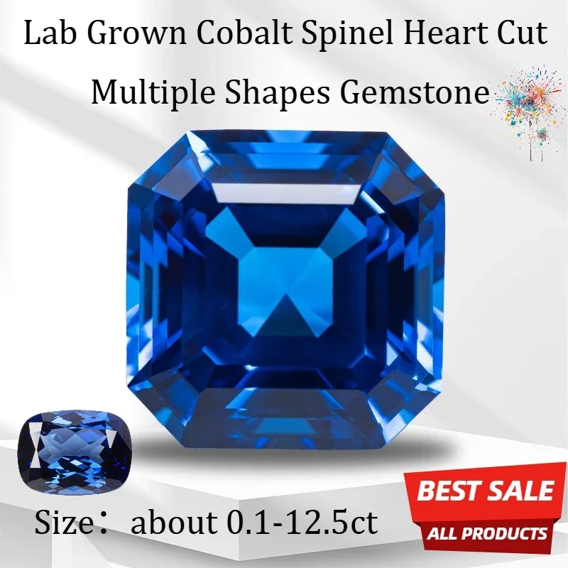 

TOPLab Grown Cobalt Spinel Oval Cut Multiple Shapes Gemstone for DIY Ring Necklace Earrings Main Materials Selectable Certificat