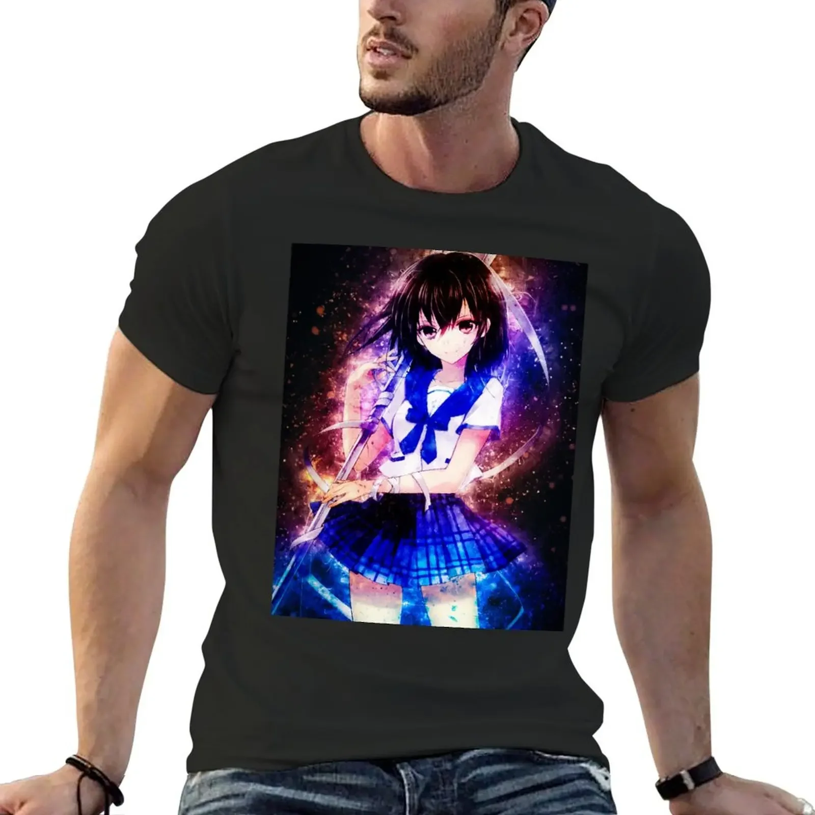 

Yukina Himeragi Strike the Blood T-Shirt plus sizes blue archive korean fashion sports fans clothes for men