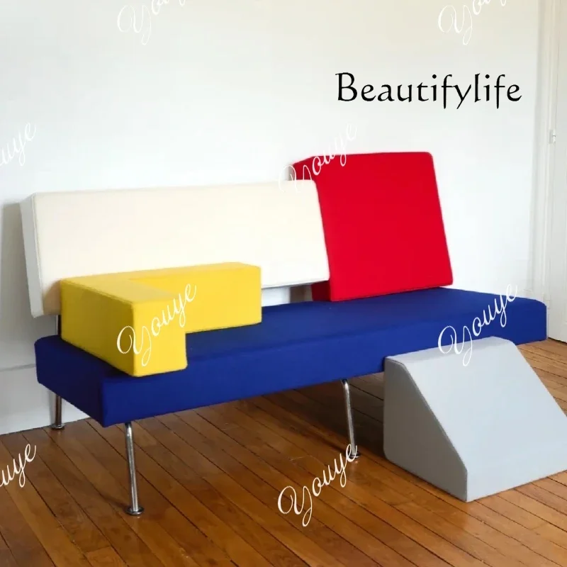 High-end Fashion Italian Creative Designer Geometric Sofa Color Matching Art Small Apartment Store X