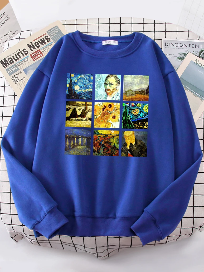 Sudadera con capucha de Van Gogh Works sánscrito para mujer, Harajuku Sudadera con capucha de alta calidad, sudadera informal vintage, chándal