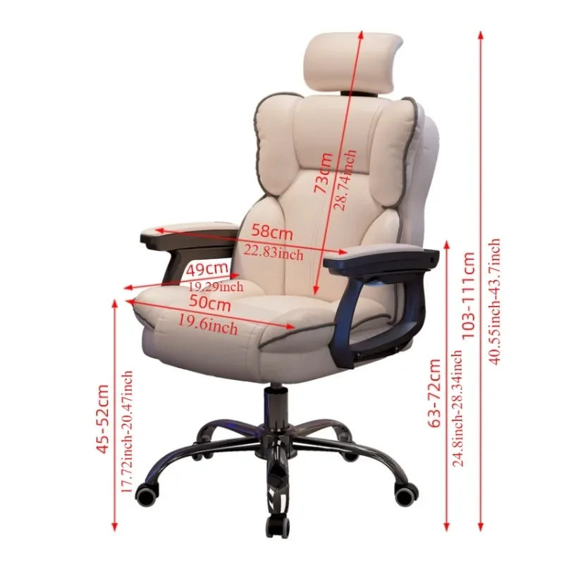 -ww Ergonomic Chair PU Leather Computer Gaming Chairs Executive Gamer Chair Adjustable High Back Office Chair Office Furniture