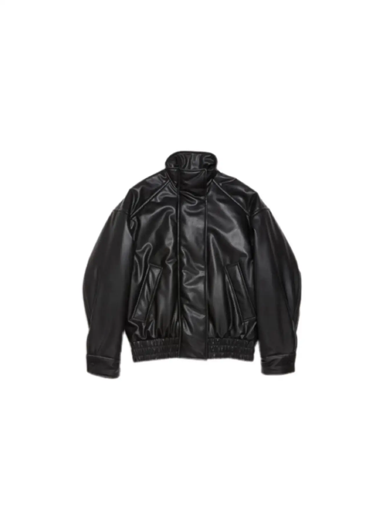 Bla thiened proteína couro vôo jaet gola motocicleta sle casaco de algodão rua sle solto ajuste inverno outerwear