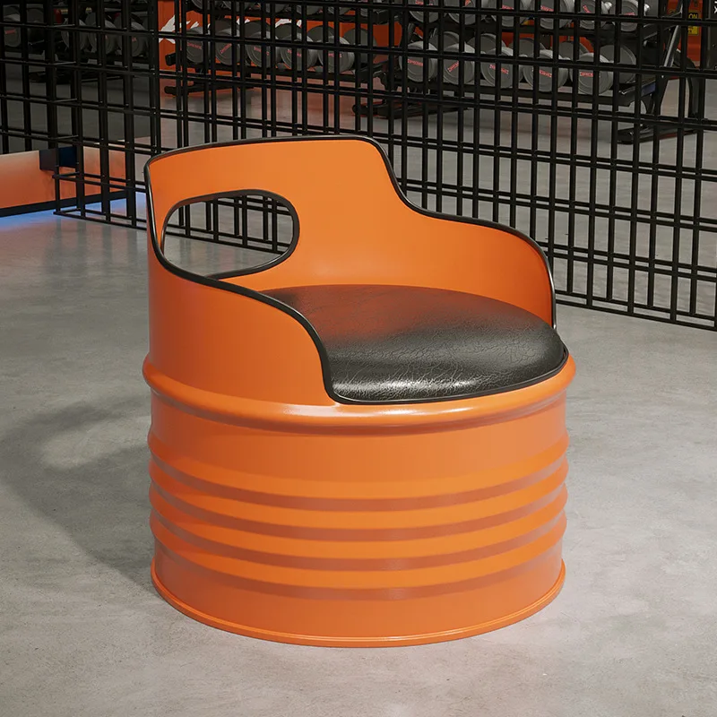 

Industrial style sofa card seat oil drum table and chair combination milk tea shop negotiation table and chair wrought iron