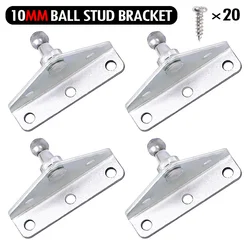 10MM Ball Stud Mounting Bracket for Universal Gas Spring Struts Lift Support Shock Prop Steel  2 pack 4 pack
