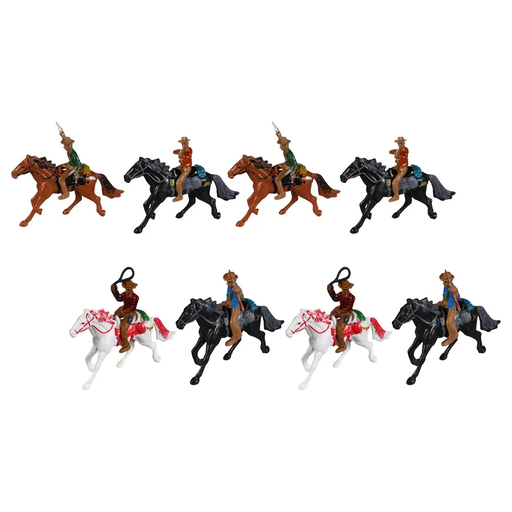 

Western Cowboy Model Toy Horse Character Models Playset Toys Small Figurines Rider