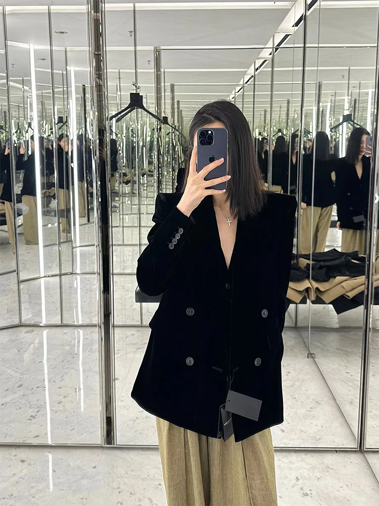 

Korean Loose Tailored Women's Suit Jacket 2024 Early Autumn New Style High-End Elegant Street Style Small Western Clothes