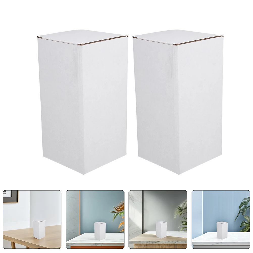 5pcs White Corrugated Packaging Box Foldable Shipping Storage Carton For Mailing Business Delivery Moving Packing Boxes