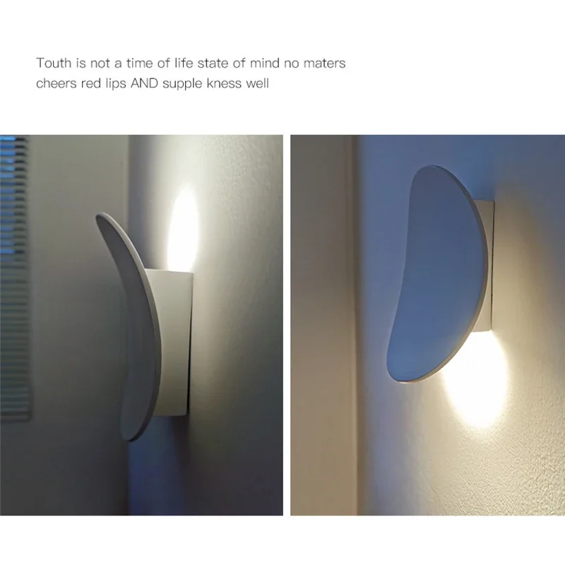 Lámpara de pared LED, lámpara de noche para dormitorio minimalista Circular moderna, pared de fondo de pasillo creativa personalizada nórdica para sala de estar