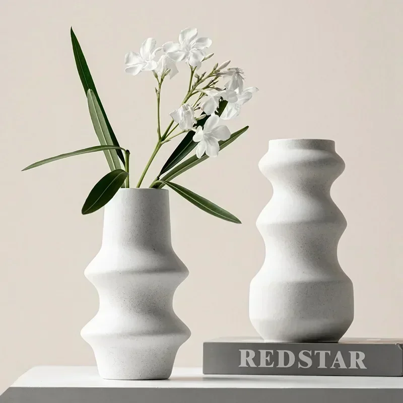 

boyouThread Vase Ceramic Flower Pot Living Room Aesthetic Modern Desk Bedroom Home Decoration Accessories Scandinavian Table