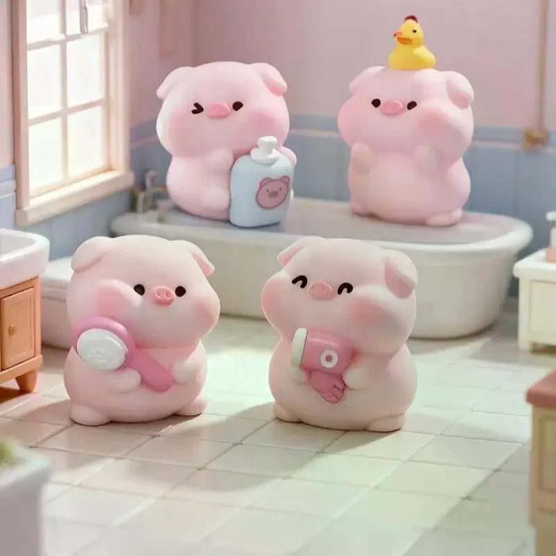[MA]6 PCS Micro Pig Family Figurine Resin Ornaments Miniature Model Mini Animal Statue Bonsai Decoration Garden Home Decor[MA]