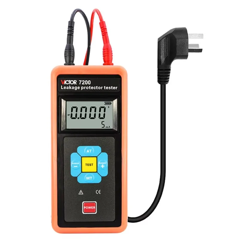 Ranlraka AC/DC Residual Current Circuit Breaker Tester Current 1000mA  Auto Range Programmable Leakage Trip Time